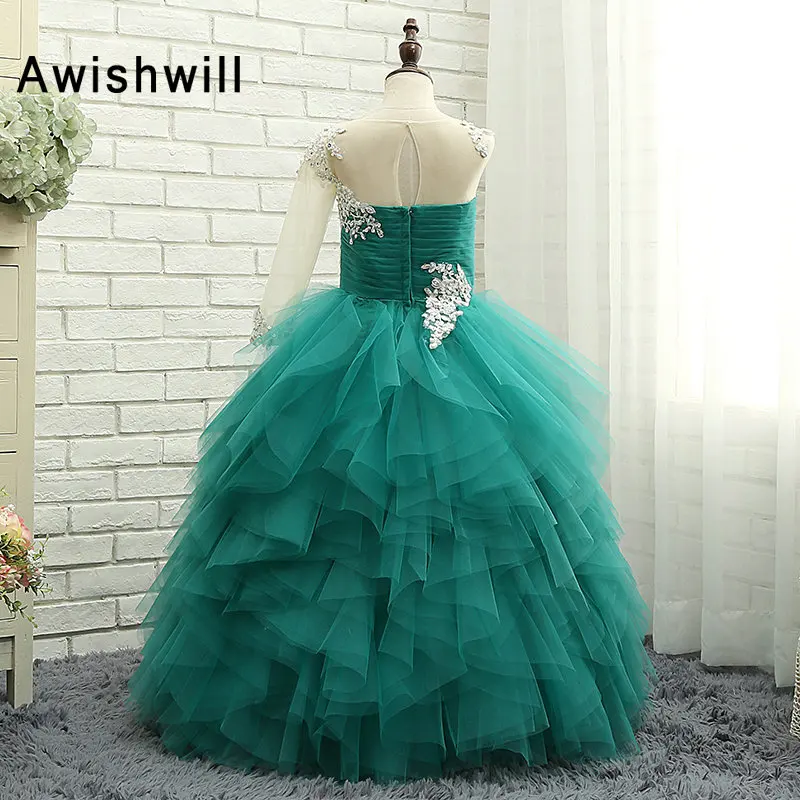 Новое поступление 2020 года бальное платье с цветочным узором для девочек