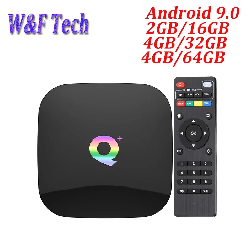 Q Plus Smart TV Box Android 9 0 4 Гб Ram 32 64 Rom Allwinner H6 Quad Core 4K H.265 2 4G WIFI телеприставка PK X96