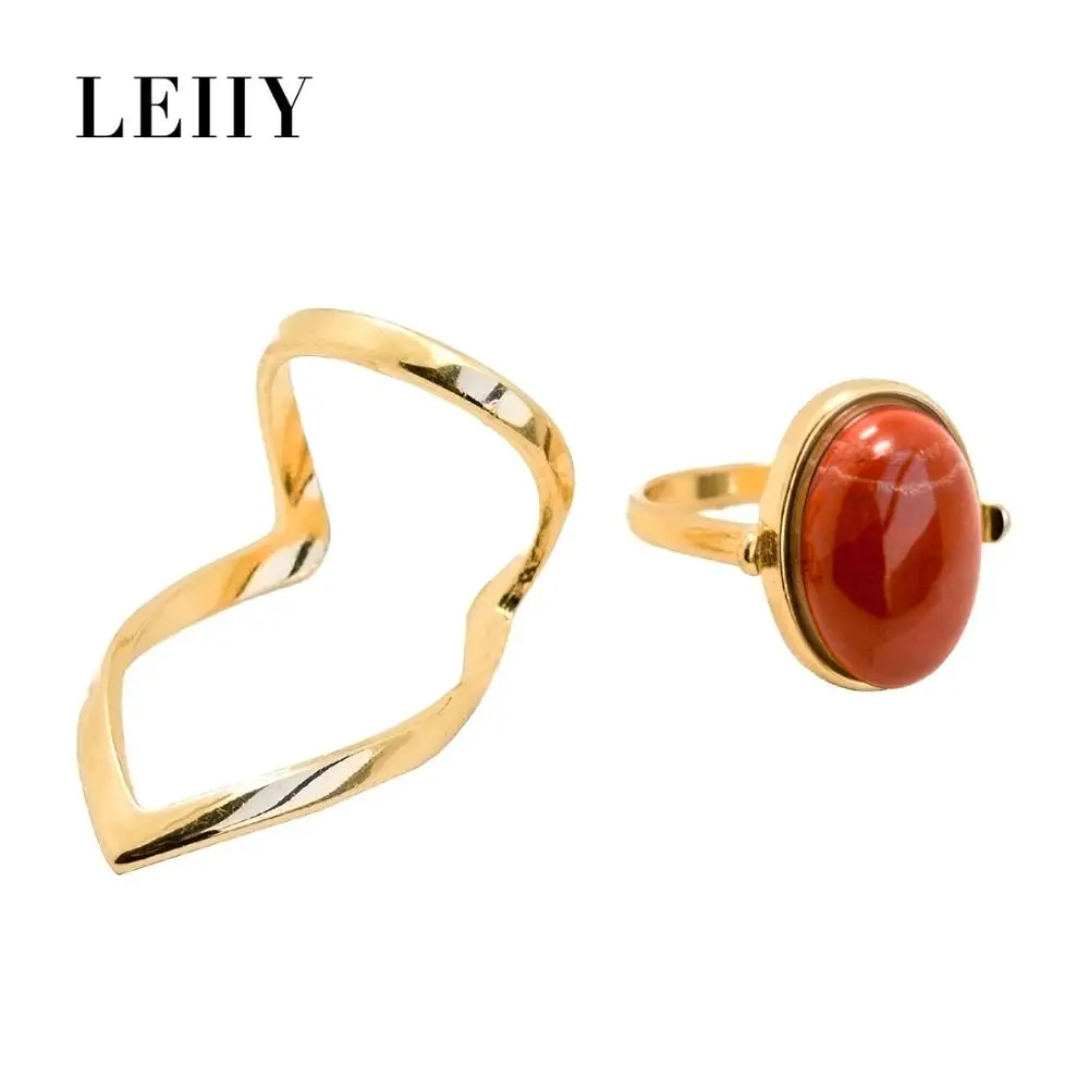 Горячие Мода в стиле панк золото-цвет большой полый Геометрическая себе Кольца