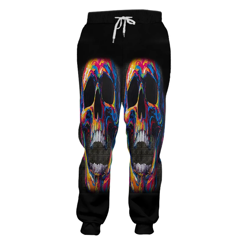 OGKB 3d Sweatpants For Women/men's Cool Print Colorful Skull Track Pants Unisex Hiphop Streetwear Punk Casual Sweat Homme | Мужская