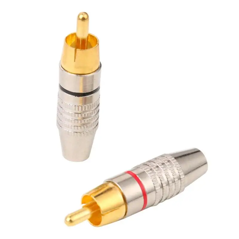 10 шт. RCA пайки Разъем Аудио Видео разъем DIY RCA кабель для колонок адаптер штекер аудио видео адаптер штекер