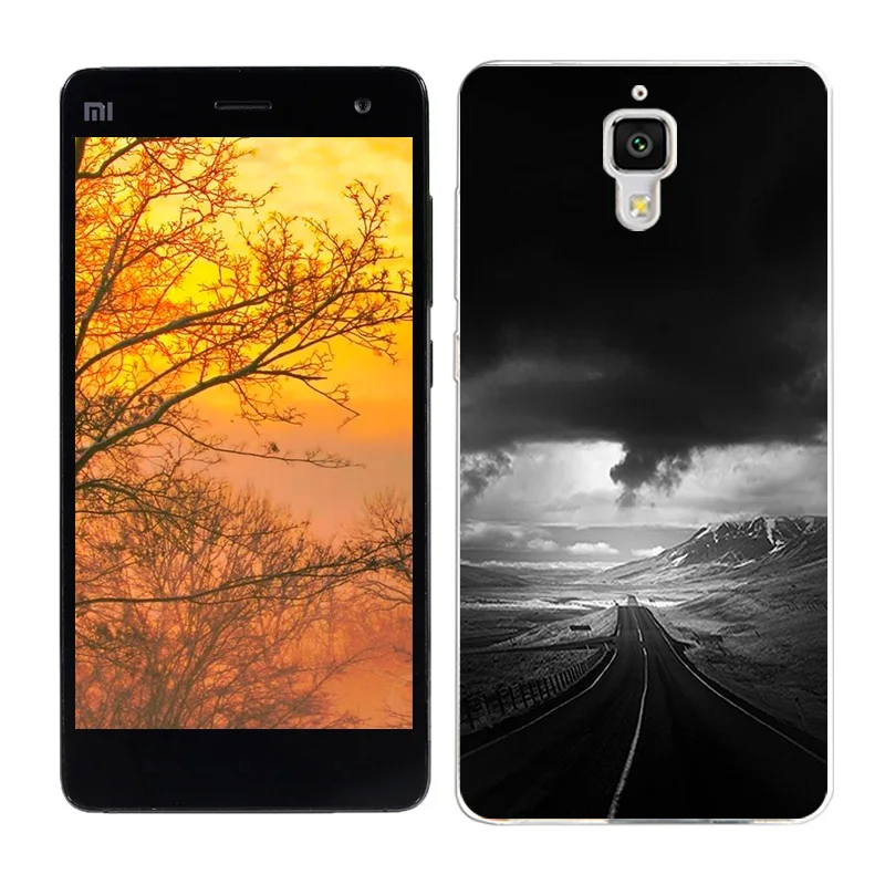 Мягкий силиконовый чехол для Xiaomi mi 4, чехол s, чехол для Xiaomi mi 4, чехол с пейзажем, ТПУ, чехол для телефона Xiao mi M4