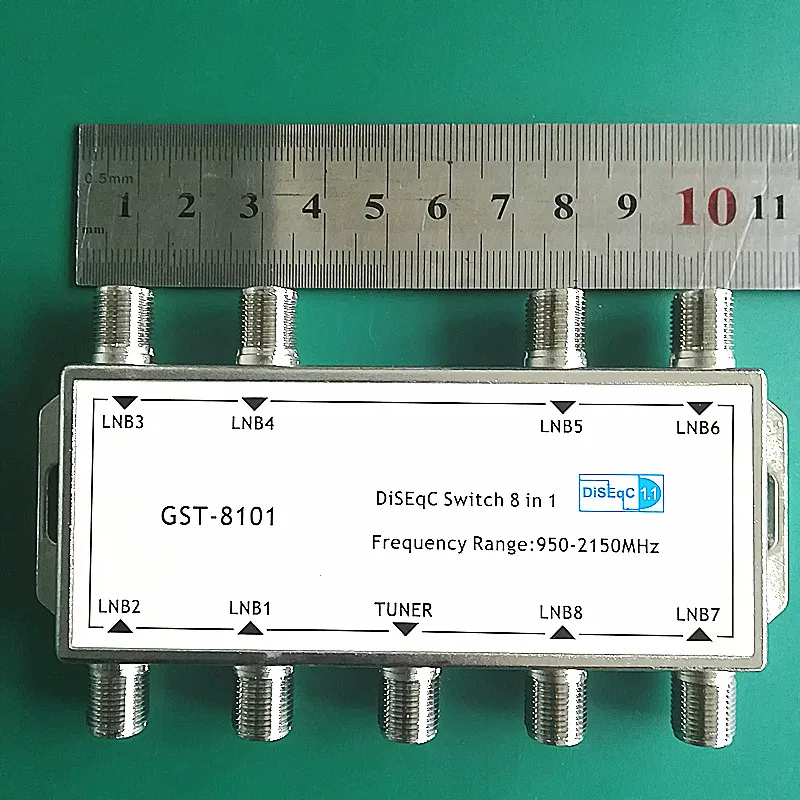 China Manufacturer- Diseqc Switch 8-in-1out Satellite FAT TV Accessory, DiSEqC1.1 Control