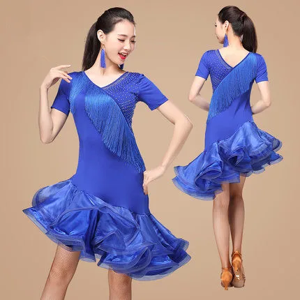 

Women Latin Dance Dress Fringe Women Ballroom Dancing Dresses Latin Dance Costume Dance Latin Dresses Tango Dress Samba Skirts