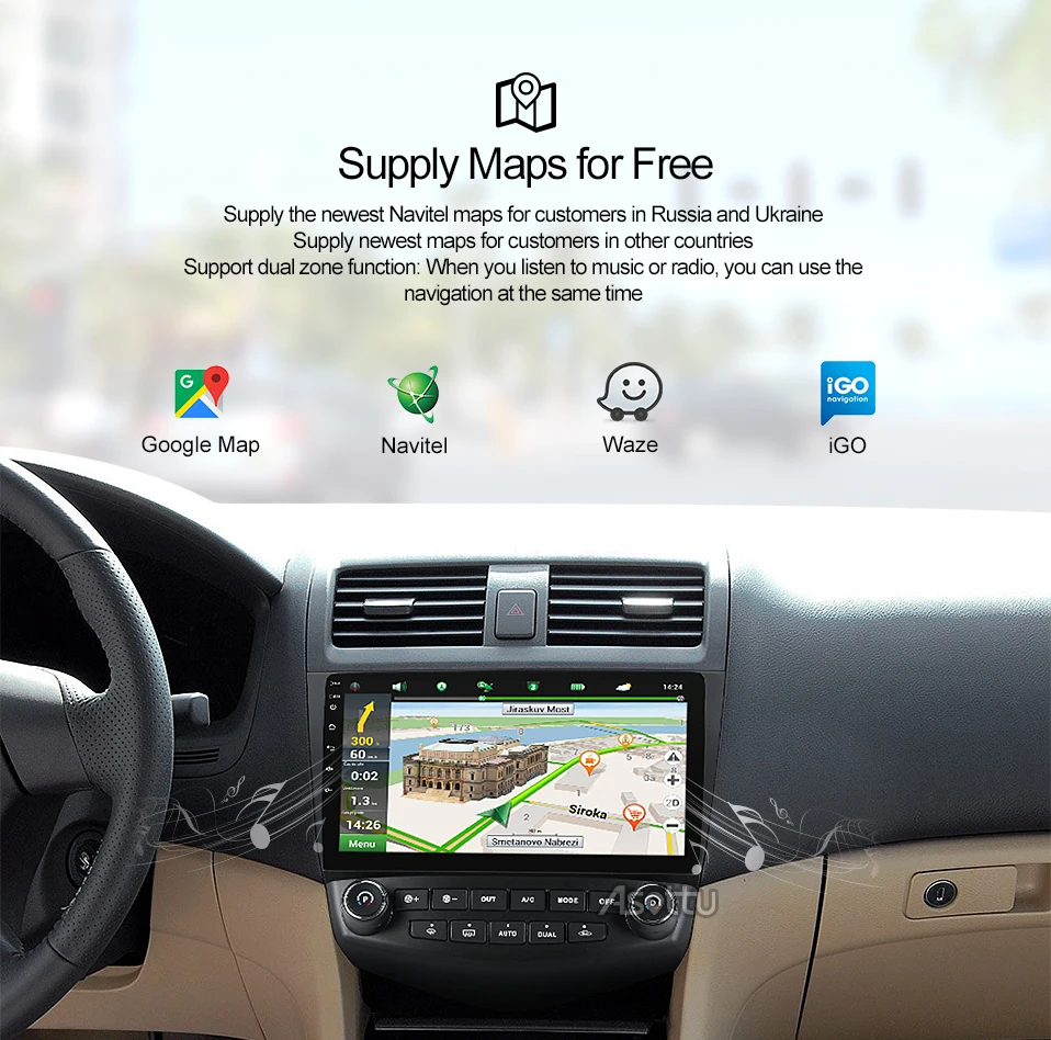 Asottu 2 г+ 32 г android 8,1 игрок автомобиля dvd gps для Honda Accord 7 2003-2007 с автомагнитолы видео плеер gps-навигация стерео