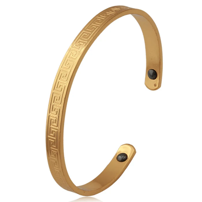 Модный мужской браслет золотого цвета с магнитной энергией турмалиновый магнит