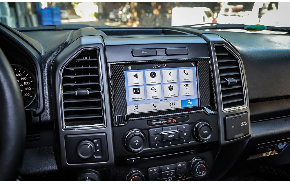 MOPAI интерьерная Автомобильная gps-навигационная панель, декоративная рамка, кольцо, крышка, наклейки для Ford F150, автомобильные аксессуары, Стайлинг автомобиля