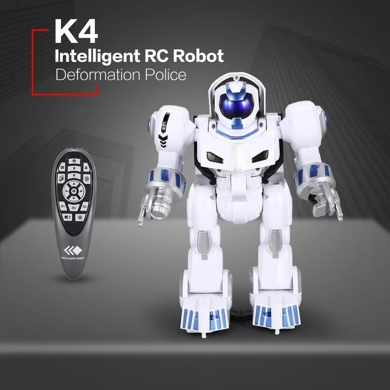 Интеллектуальный робот деформация отпечатков пальцев полицейский RC ходьба
