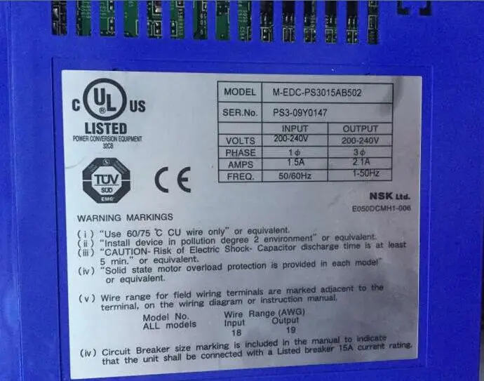 

M-EDC-PS3015AB502 servo drive used in good condition can normal working