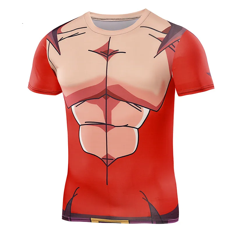 2017 summer men's T shirt 3D print fitness quick-drying fashion casual tops tees Mela seven dragon ball T-shirt brand clothing | Мужская