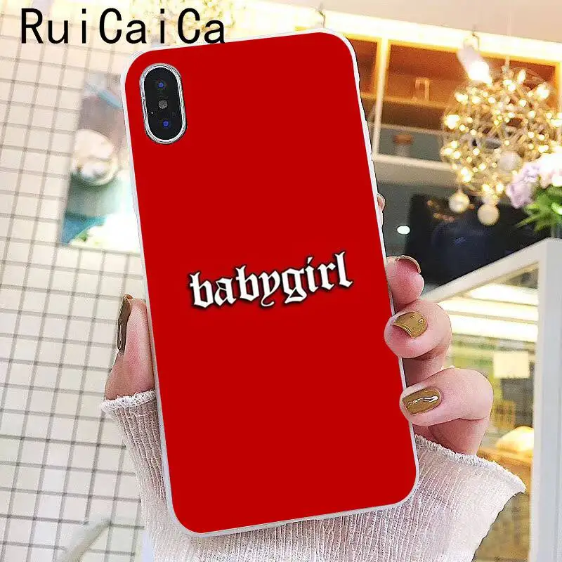 Ruicaica Babe babygirl honey line Text art роскошный уникальный дизайн чехол для телефона для iPhone 8 7 6 6S Plus 5 5S SE XR X XS MAX 10 чехол
