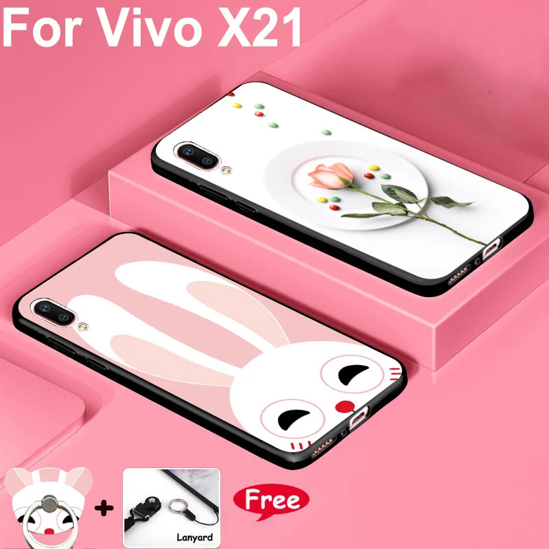 Чехол для телефона чехол s для Vivo X21 чехол coque Мягкий силиконовый чехол на защёлке funda 6,28 'для Vivo X 21 сумка чехол vivo x21 чехол s защитный чехол для телефона