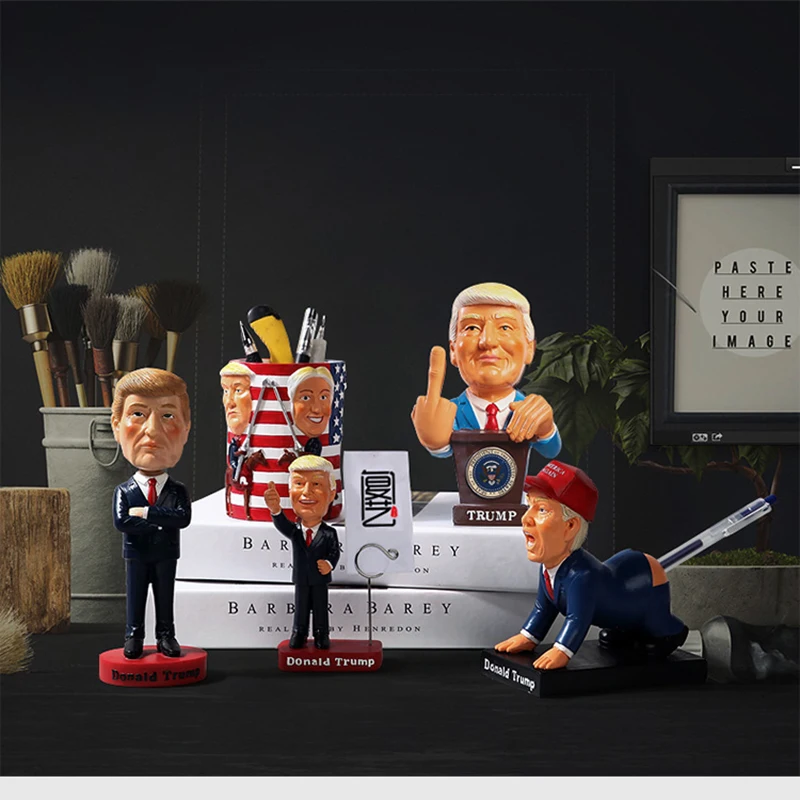 Креативная Смола Кукла Трамп мультфильм персонаж статуя Трамп Модель Кукла поза новые аксессуары мебель скульптура украшение ручной работы