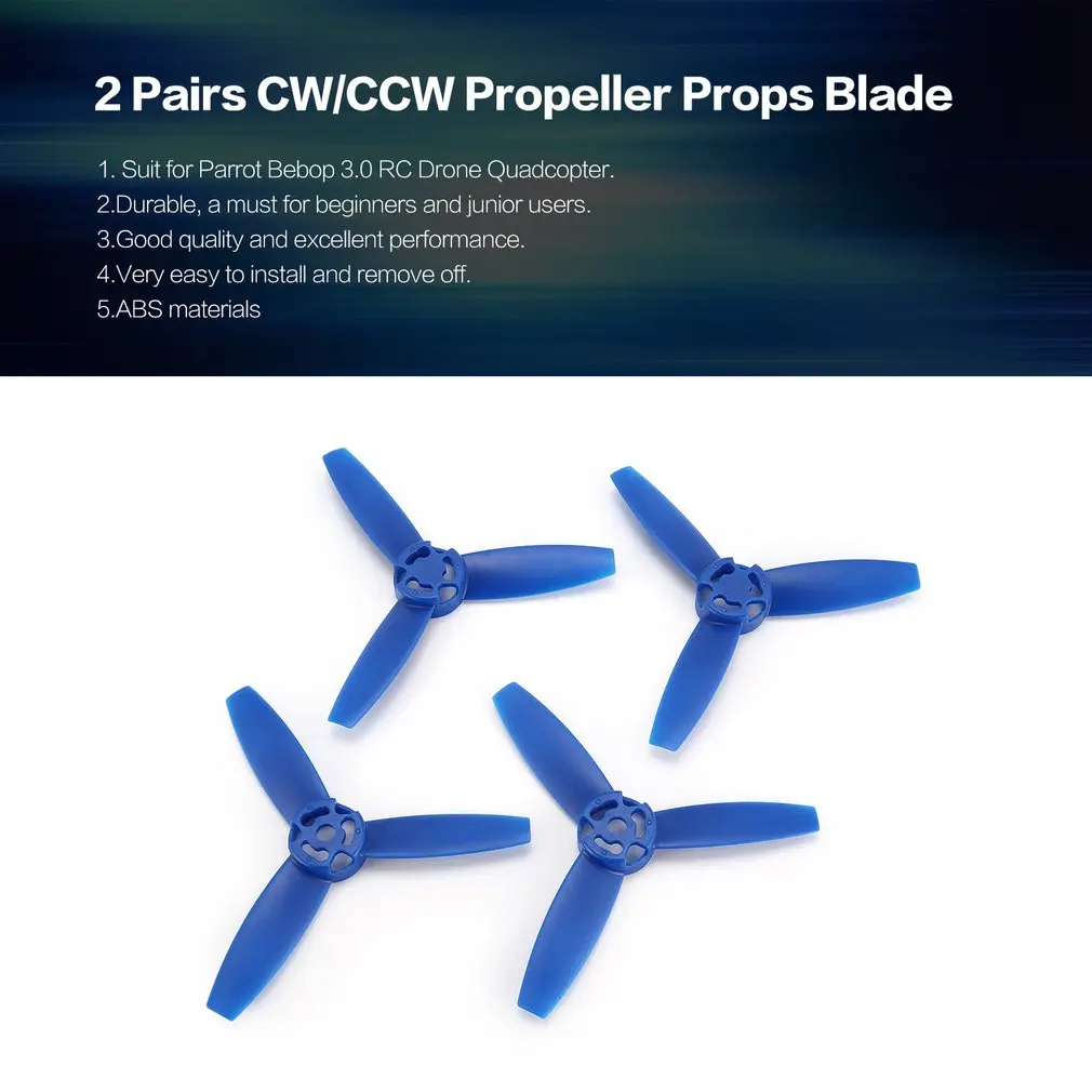 2 пары CW/CCW пропеллер реквизит лезвие для Parrot Bebop 3 0 RC Дрон Квадрокоптер самолет