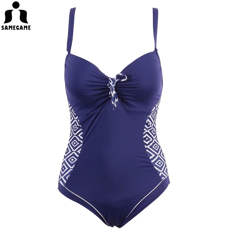 Женский купальник с открытой спиной SAMEGAME винтажный купальный костюм пляжная