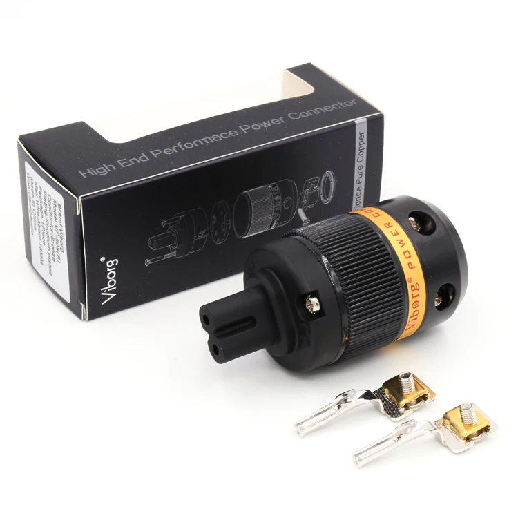 Виборг VF508R 99.99% Чистая медь родиевая фигурка 8 IEC C7 сетевой штекер женский медный