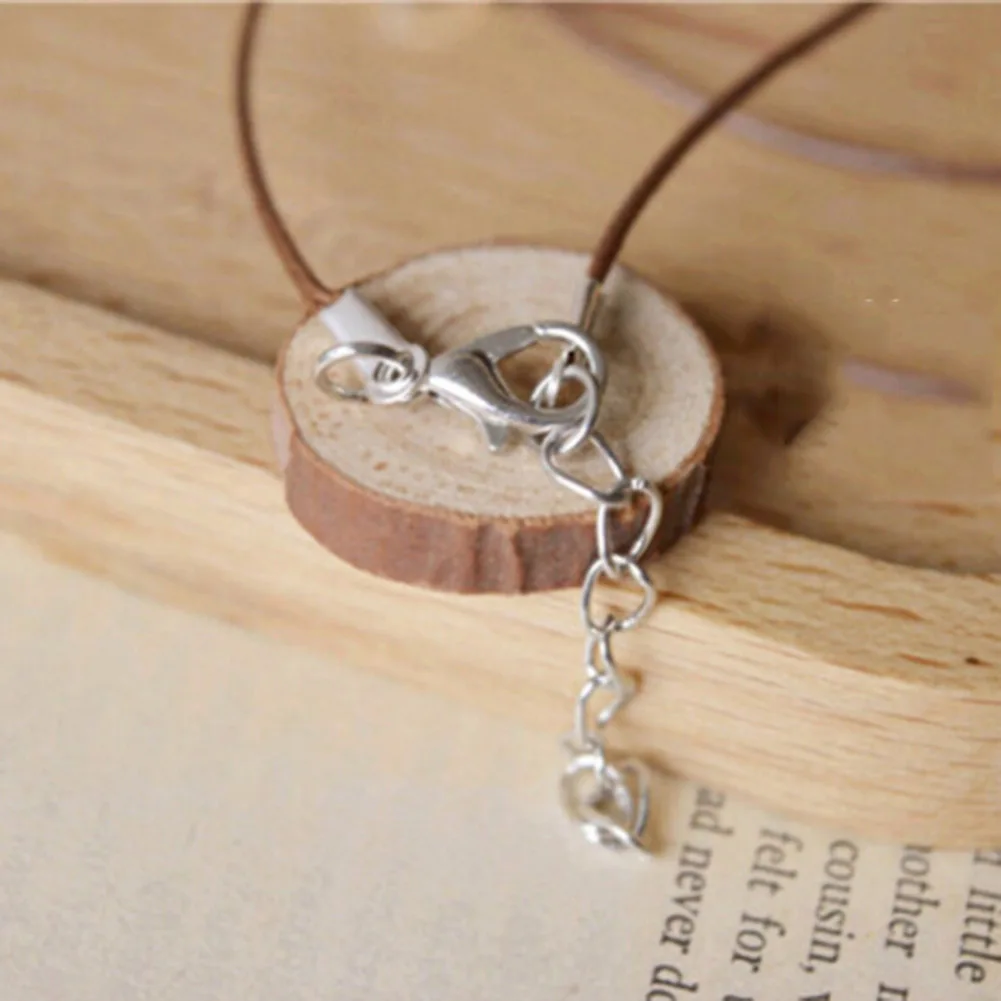 Для женщин засушенный цветок Jewellery Стекло живые цветы Подвеска полумесяц кулон натуральный сушеные живые цветы колье