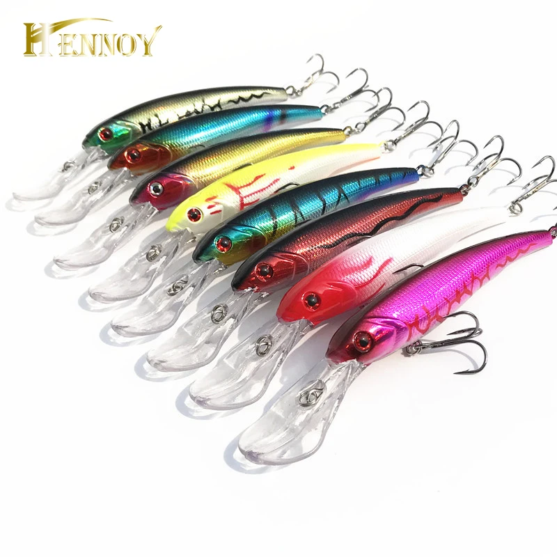 

Hennoy Fishing Wobblers 165mm 29g Big Tongue Floating Minnow 4#Hook Artificial Hard Bait Bass Fishing Lure Trolling Baits