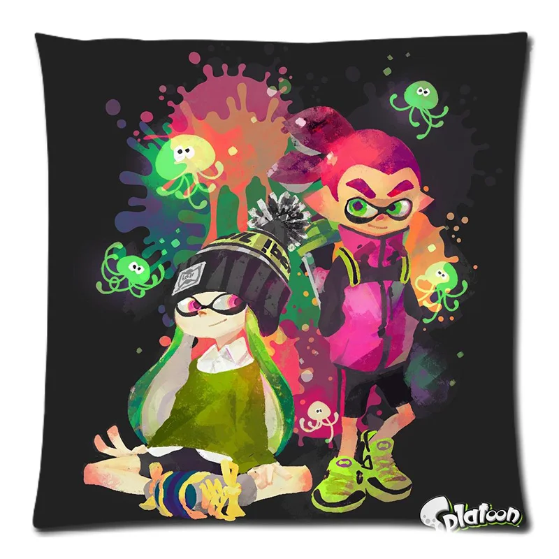 Из хлопка и льна Splatoon подушки уникального дизайна крышка декоративная подушка