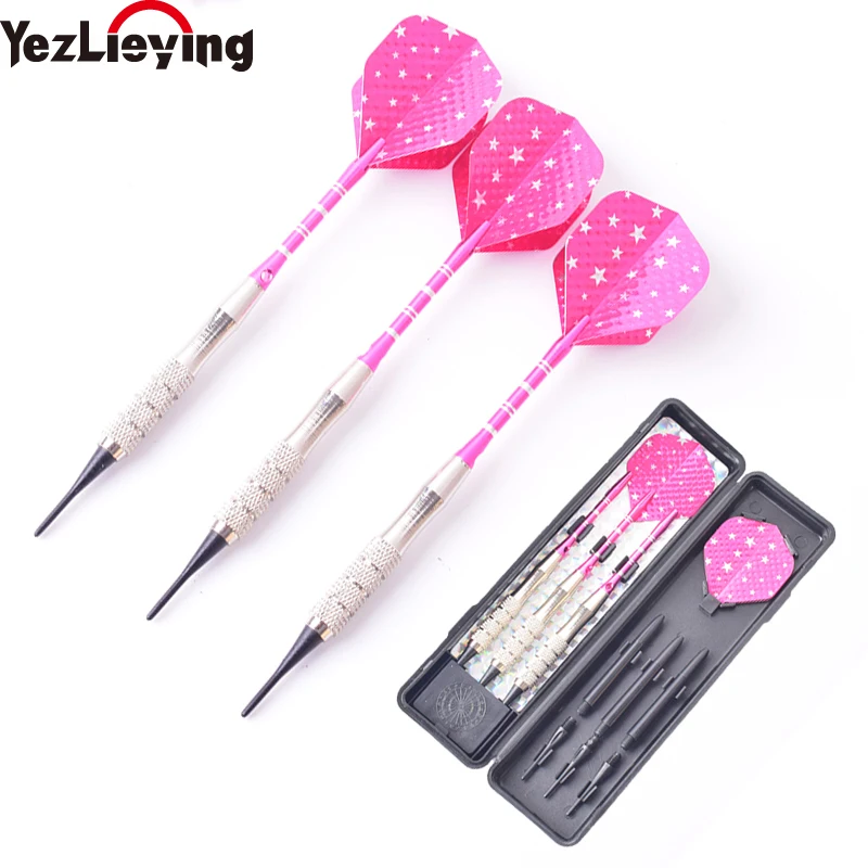 

3PCS Professional Darts 16 Grams Pink Soft tip Electronic Darts Needle Aluminum Alloy Tree Beautiful dardos game