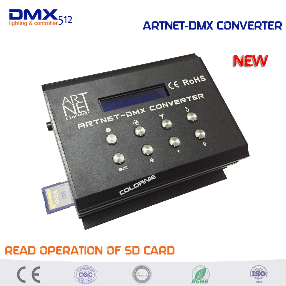 DHL бесплатная доставка новейший ARTNET конвертер dmx Artnet DMX 4 стандартных DMX512 портов