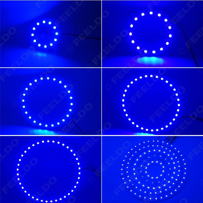 FEELDO 2 шт./лот 60 мм автомобильные ангельские глазки 1210/3528 15SMD светодиодные фары Halo
