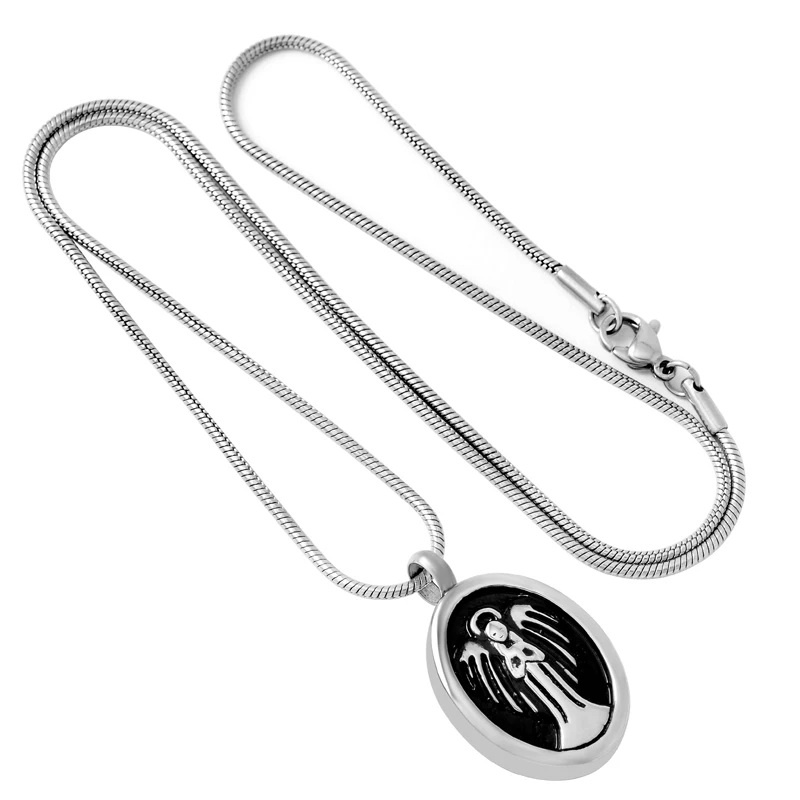 Ювелирные изделия для кремации IJD9459 Дева Мария овальная форма из нержавеющей