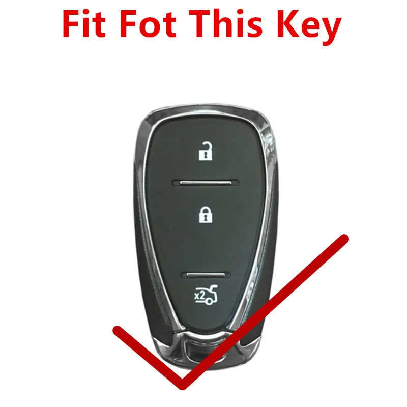 FLYBETTER из натуральной кожи 3 кнопки без ключа корпус умного ключа Крышка для Chevrolet Cruze/Malibu xl/Equinox стайлинга автомобилей(B) L1655