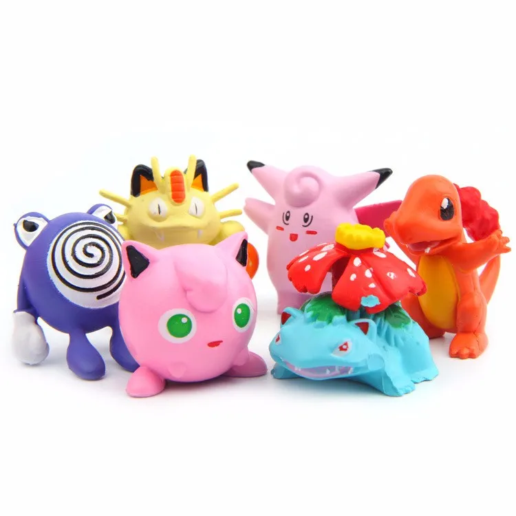 6 шт./компл. милая кукла чармандер венузавр Clefable jigglyслой Meowth поливилл 3 ~ 4 см милые