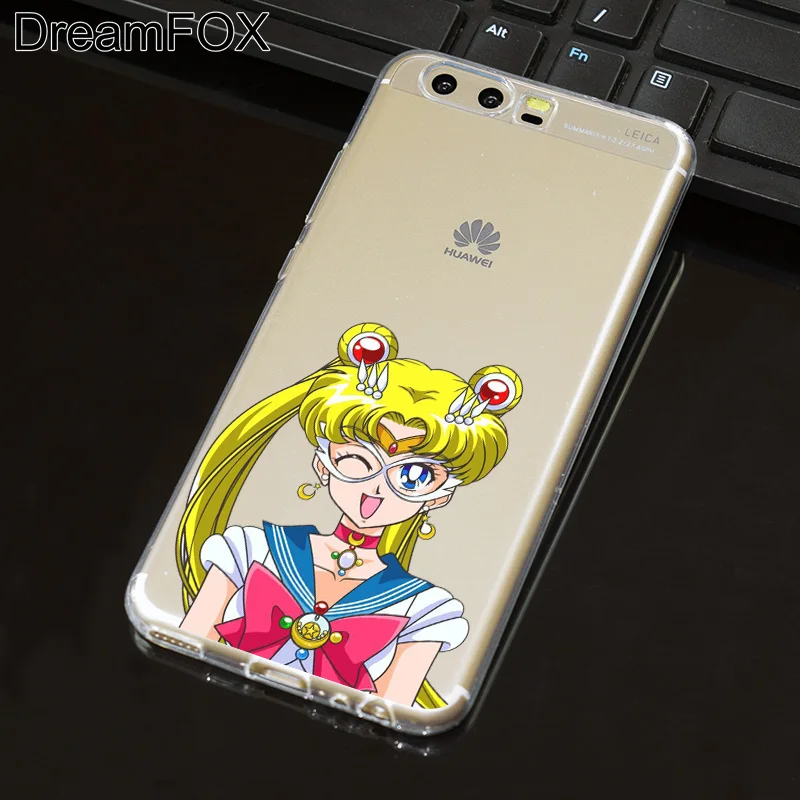 DREAMFOX L545 Sailor Moon Soft TPU Silicone Case Cover For Huawei P8 P9 P10 Lite Plus 2017 Honor 8 Pro 9 6X |