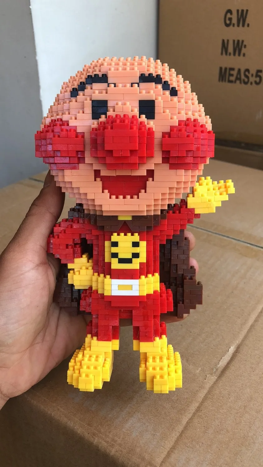 Японское аниме маленькие блоки модель Anpanman милые подарки для девочек фигурки