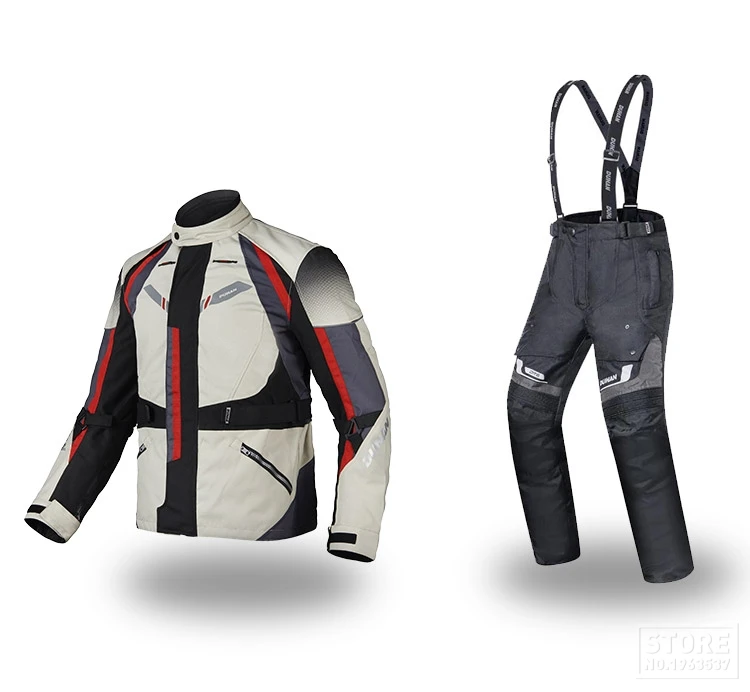 DUHAN Мужская мотоциклетная куртка Moto Touring одежда осень-зима костюм водонепроницаемый морозостойкий мотоциклетный штаны набор защитное снаряжение