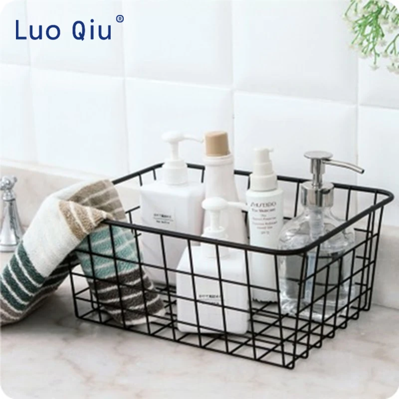 Простая черно-белая двухцветная настольная многоцелевая корзина для хранения