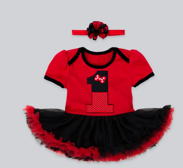 Новый стиль костюмы на первый день рождения милый кружевной комбинезон для