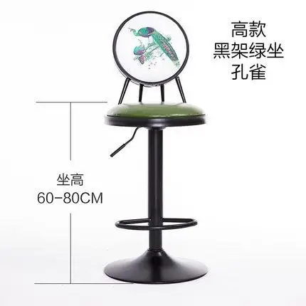 Барный стул для дома, бара Американский кованого железа высокий табурет Ретро Барный стул лифт стулья ресторанные стулья для кафе - Цвет: ml10