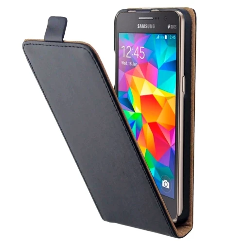 Черный кожаный чехол для телефона Samsung Galaxy Grand Prime / G530 G5308W|case for samsung galaxy|case samsungleather