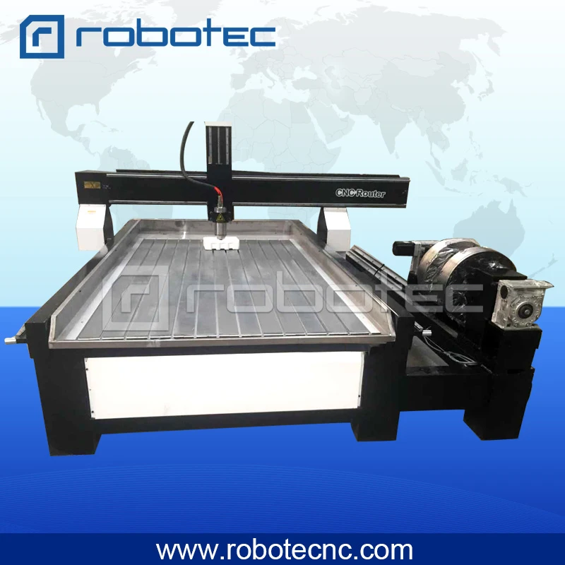 

China Hot Sale!! Cnc Router 4 axis With Square Rails And Rotary, Wood Cnc Milling machine With DSP Mach3 Controller