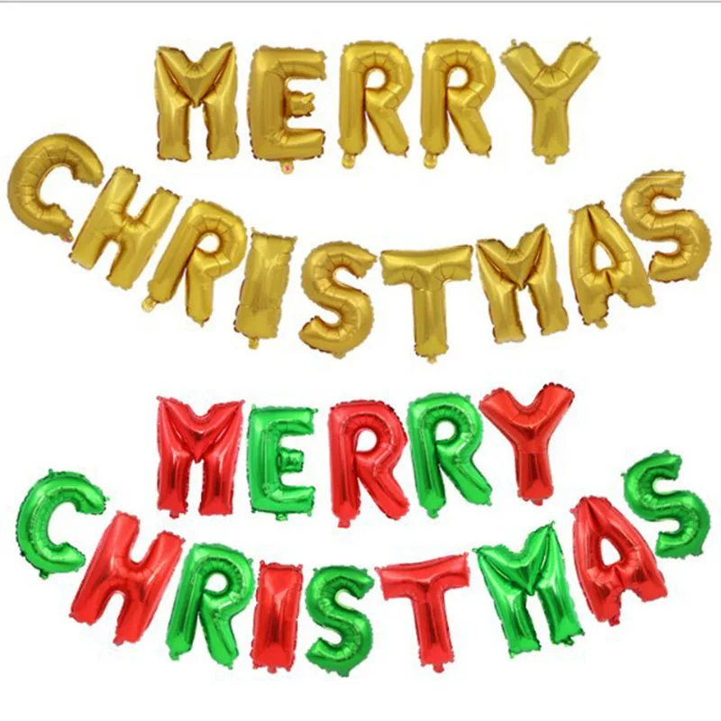 16 inch Letter Foil Balloons Merry Christmas Alphabet Air Balloon Decorations Globos Xmas Ornament Party Supplies | Дом и сад