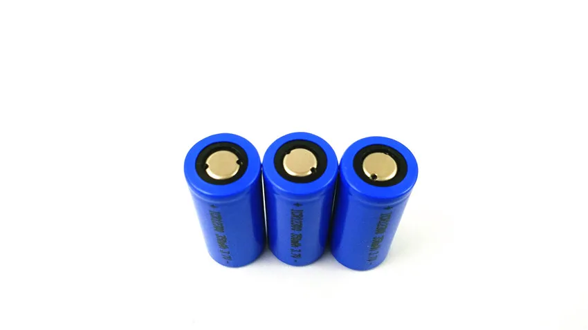 4pcs 3.7v ICR 12300 rechargeable lithium ion battery cell 350MAH for LED flashlight torch and speaker | Электроника