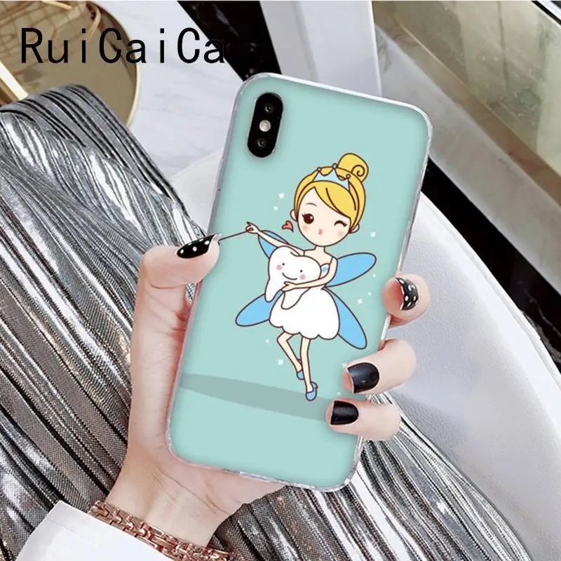 A6 RuiCaiCa Забавный мультфильм стоматолога зубные коронованные зубы мягкий чехол для телефона для iPhone8 7 6 6S Plus X XSMAX 5 5S SE XR 11 11pro 11promax - Цвет: A6