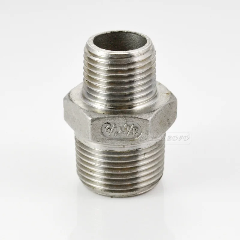 MEGAIRON 3/4&quot- 1/2&quot BSPT Threaded Hex Nipple Reducer Male to Pipe Fittings Stainless Steel SS304 New | Обустройство дома
