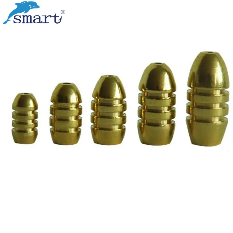 Смарт-20cs/лот золото Медь Рыбалка Вес грузила Ассорти пуля Форма комплект грузил