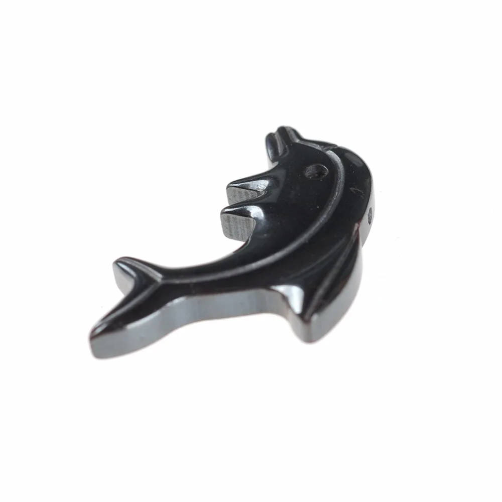 Кулон из гематита и дельфинов Немагнитный 32*21 мм|Подвески| |