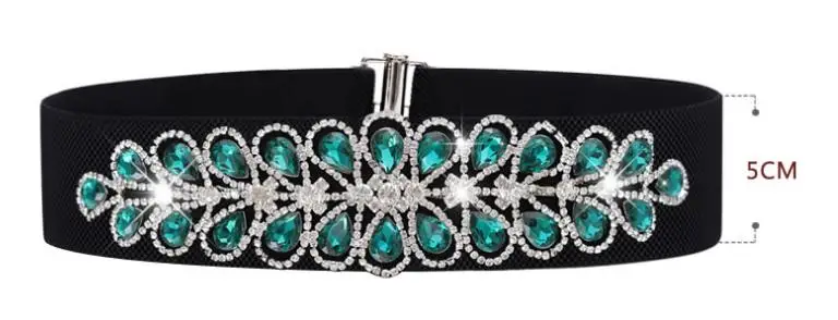 Fantastic Style Rhinestones Pearls Belt For Party Evening Dress Trendy Luxury Women Elastic Stretch Cummerbunds | Аксессуары для