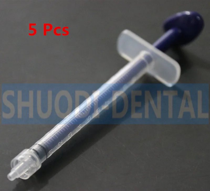 5 Pcs Syringe Одноразовые орошения промыть советы Стоматологическое отбеливание зубов гибкий, композитный смолы промыть Совет Эндо мягкая иголка - Цвет: 5 Pcs Syringe