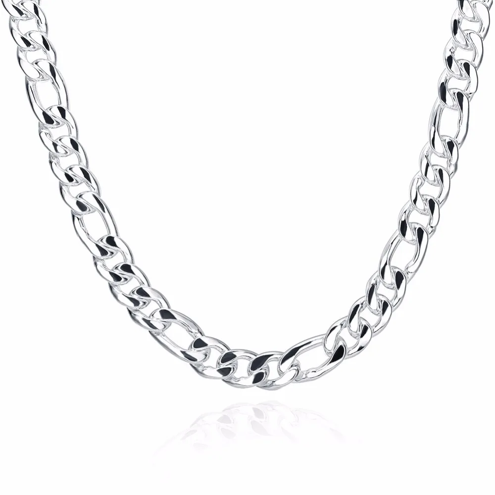 Hot 925 sterling silver jewelry personality male models 10mm three a 24-inch necklace exaggerated geometry | Украшения и