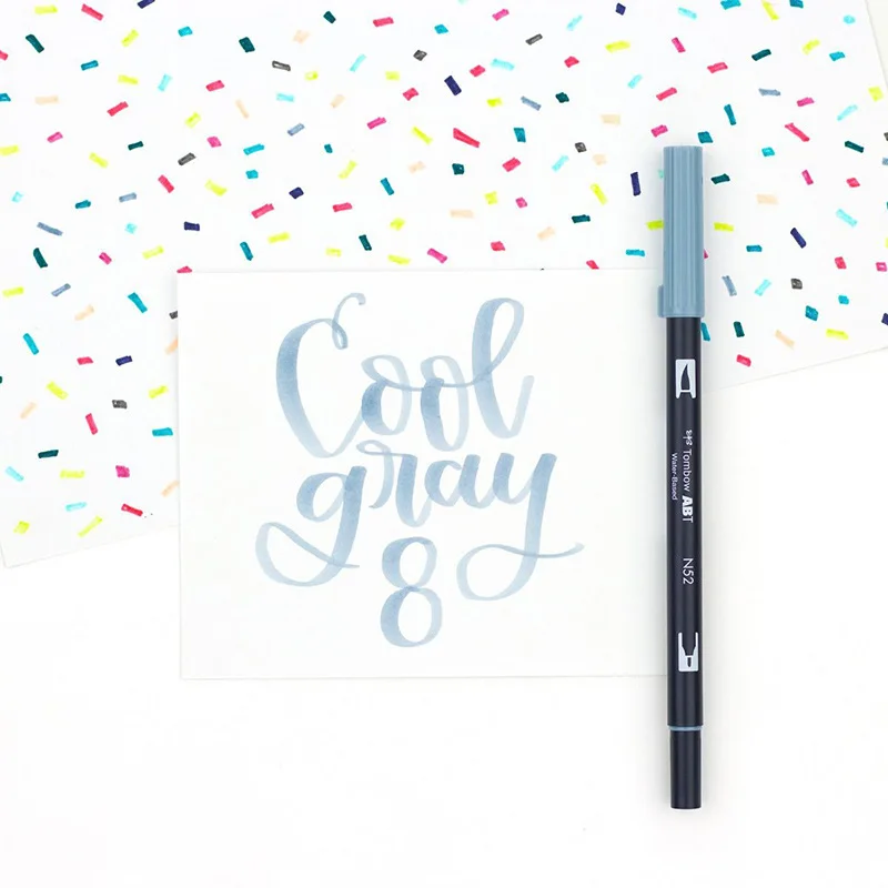 N52 TOMBOW AB-T художественная кисть Ручка японская каллиграфия ручка 96 цветов Двойные головки Профессиональный водный маркер ручка для рисования - Цвет: N52