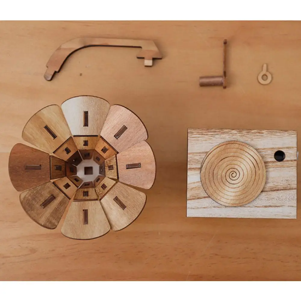 DIY деревянная музыкальная шкатулка креативные граммофонные музыкальные коробки