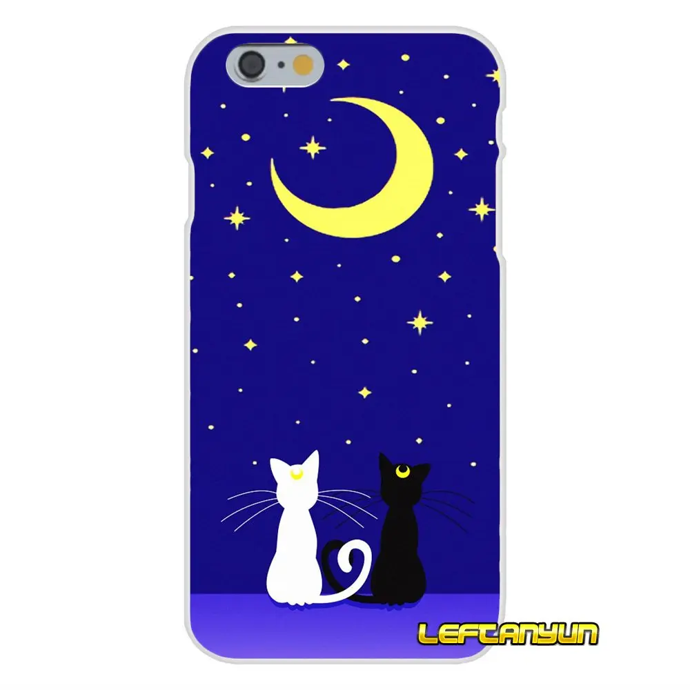 Аниме Сейлор Мун lune cat Тонкий силиконовый чехол для телефона Motorola Moto G LG Spirit G2 G3