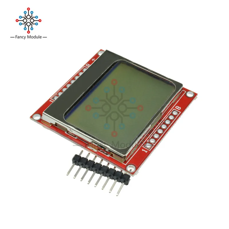 Умная электроника 84x48 84*48 5100 ЖК-модуль с адаптером для белой лампы PCB LCD |